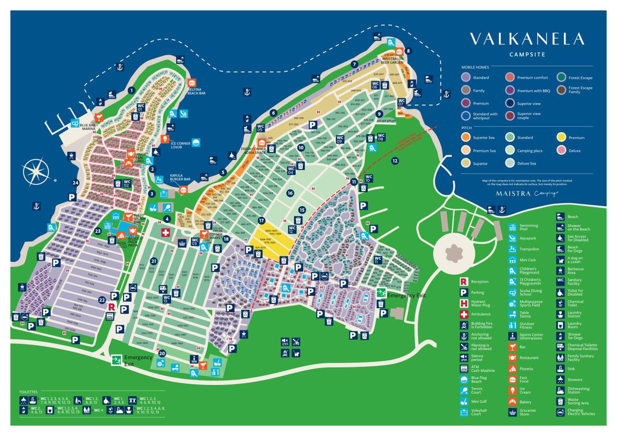 Kamp Maistra Valkanela Pitches